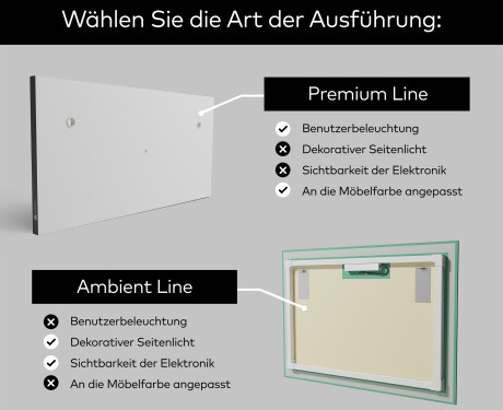 Rechteckiger Badspiegel mit LED Beleuchtung L23 #2