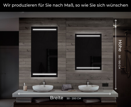 Rechteckiger Badspiegel mit LED Beleuchtung L23 #7