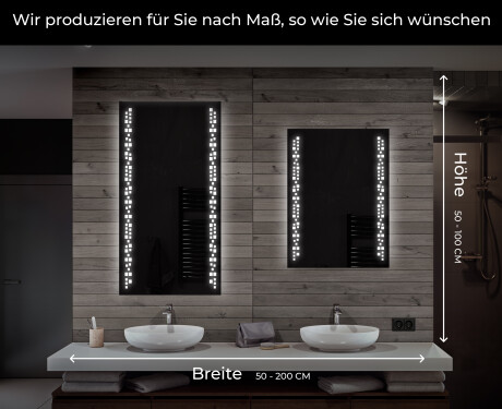 Rechteckiger Badspiegel mit LED Beleuchtung L38 #7