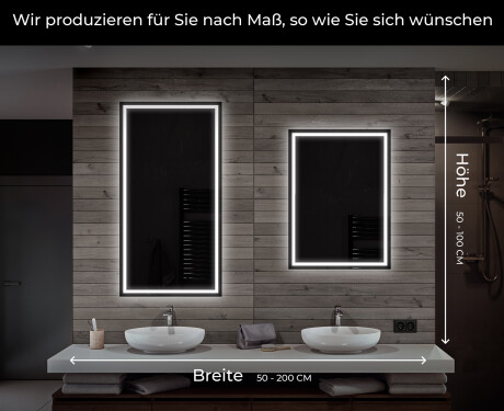Rechteckiger Badspiegel mit LED Beleuchtung L49 #7