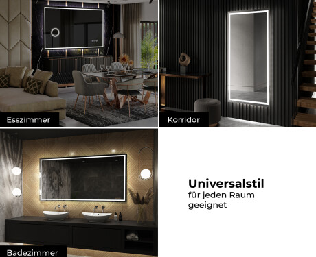 Rechteckiger Badspiegel mit LED Beleuchtung L49 #10