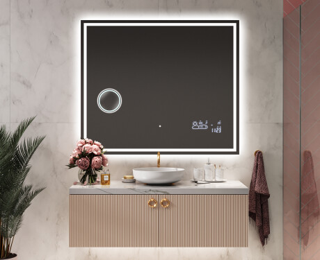 Rechteckiger Badspiegel mit LED Beleuchtung L49 #9