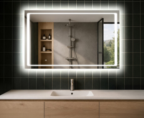 Rechteckiger Badspiegel mit LED Beleuchtung L61