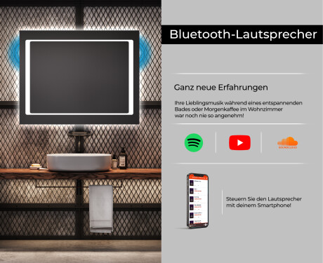 Rechteckiger Badspiegel mit LED Beleuchtung L61 #6