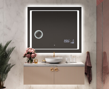 Rechteckiger Badspiegel mit LED Beleuchtung L61 #9