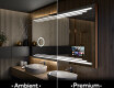 Rechteckiger Badspiegel mit LED Beleuchtung L75