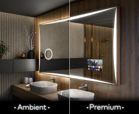 Rechteckiger Badspiegel mit LED Beleuchtung L77