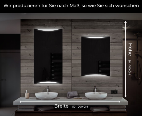 Rechteckiger Badspiegel mit LED Beleuchtung L78 #7