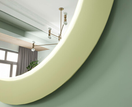 LED-Spiegel mit MDF in rundem, lackiertem Rahmen L306 #6