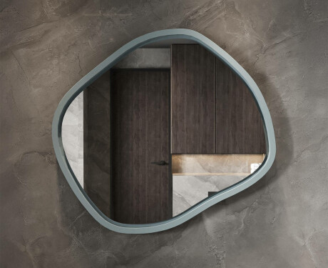 Rhomboidförmiger LED-Spiegel in lackiertem MDF-Rahmen L309 #4