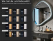 Rhomboidförmiger LED-Spiegel in lackiertem MDF-Rahmen L309 #5