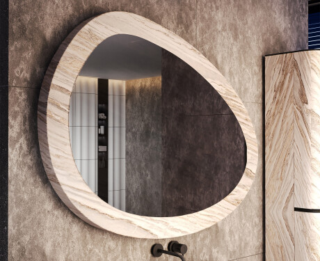 Asymmetrischer Spiegel mit Steinstruktur L298 #4