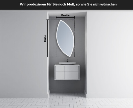 Wandspiegel Beleuchtet unregelmäßige Form L222 #5