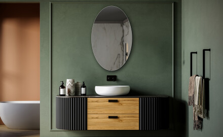 Oval Vertikal Wandspiegel L207