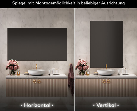 Rechteckig Wandspiegel mit Rahmen L197 #2