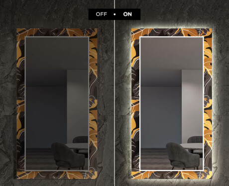 Dekorativer Spiegel mit LED-Beleuchtung für den Flur - Autumn Jungle #7