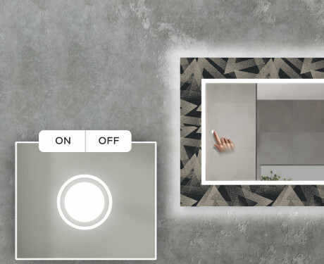 Dekorativer Spiegel mit LED-Beleuchtung für das Wohnzimmer - Dottet Triangles #4