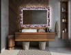 Hinterleuchteter dekorativer Spiegel für das Badezimmer - Elegant Flowers #12