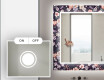 Hinterleuchteter dekorativer Spiegel für das Badezimmer - Elegant Flowers #4
