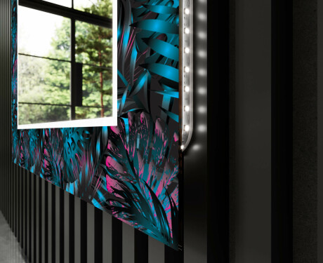 Hinterleuchteter dekorativer Spiegel für das Badezimmer - Fluo Tropic #11