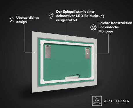 Hinterleuchteter dekorativer Spiegel für das Badezimmer - Fluo Tropic #3