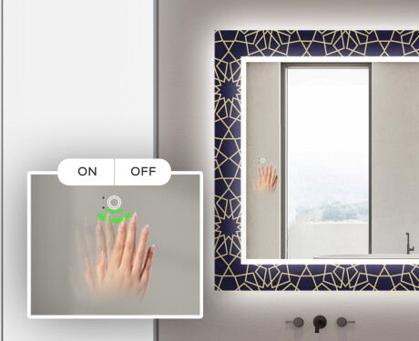 Hinterleuchteter dekorativer Spiegel für das Badezimmer - Ornament #5