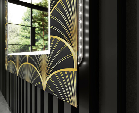 Dekorativer Spiegel mit LED-Beleuchtung für den Flur - Art Deco #11