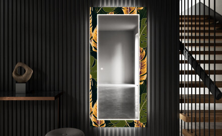 Dekorativer Spiegel mit LED-Beleuchtung für den Flur - Botanical Flowers