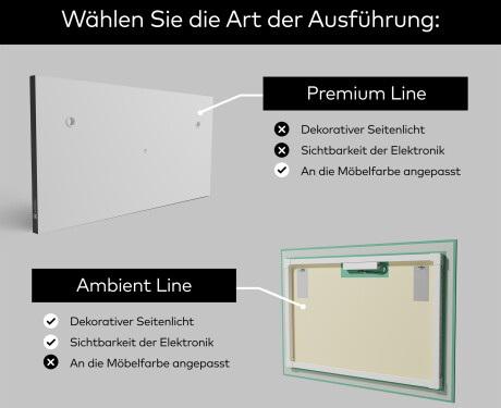 Hinterleuchteter dekorativer Spiegel - Modern Masterpiece #2