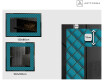 Hinterleuchteter dekorativer Spiegel - Blue Harmonies #3