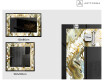 Hinterleuchteter dekorativer Spiegel - Golden Streaks #3