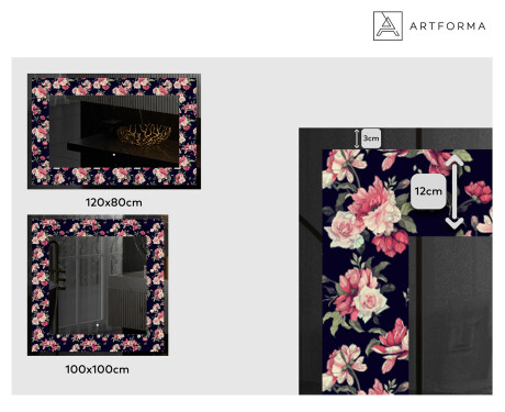 Hinterleuchteter dekorativer Spiegel - Floral Layouts #3