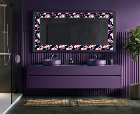 Hinterleuchteter dekorativer Spiegel - Floral Layouts #4