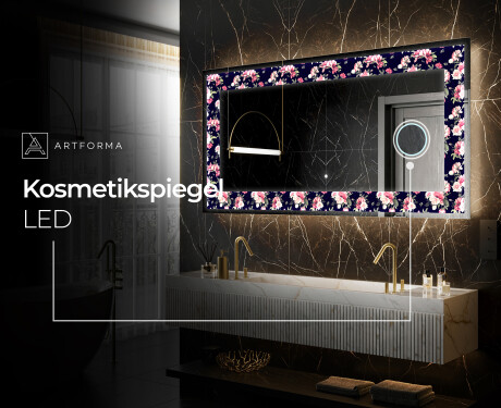 Hinterleuchteter dekorativer Spiegel - Floral Layouts #8