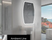 Unregelmäßiger asymmetrischer Spiegel mit LED Beleuchtung M223 #3