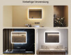 Rechteckiger Badspiegel mit Licht LED 80x60cm mit Dual color, Touch Schalter, Heizmatte #2