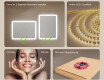 Rechteckiger Badspiegel mit Licht LED 80x60cm mit Dual color, Touch Schalter, Heizmatte #6