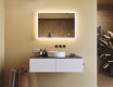Rechteckiger Spiegel für Bad mit Beleuchtung LED 100x70cm mit Dual color, Touch Schalter, Heizmatte #9
