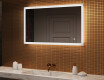 Rechteckiger Badezimmerspiegel mit Beleuchtung LED 120x70cm mit Dual color, Touch Schalter, Heizmatte