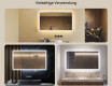 Rechteckiger Badezimmerspiegel mit Beleuchtung LED 120x70cm mit Dual color, Touch Schalter, Heizmatte #2