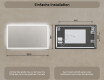 Rechteckiger Badezimmerspiegel mit Beleuchtung LED 120x70cm mit Dual color, Touch Schalter, Heizmatte #8