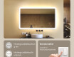 Abgerundeter Badezimmerspiegel mit LED-Beleuchtung, 120×70 cm, zweifarbig, Touch‑Schalter, Heizmatte #4