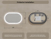 Beleuchteter Badezimmerspiegel, 80×50 cm, zweifarbig, Touch‑Schalter, Heizmatte #8