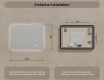 Abgerundeter Badezimmerspiegel mit LED-Beleuchtung, 100×70 cm, zweifarbig, Touch‑Schalter, Heizmatte #8