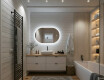 Ovaler Spiegel mit LED-Beleuchtung 80x50/50x80 cm, Dual-Farbe, Touch-Schalter, Heizmatte