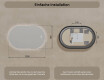 Beleuchteter Badezimmerspiegel, 120×70 cm, zweifarbig, Touch‑Schalter, Heizmatte #8