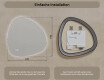 Unregelmäßiger Spiegel mit Beleuchtung 64×64 cm, Dual-Farbe, Touch-Schalter, Heizmatte #8