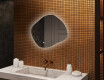 Badezimmerspiegel mit Beleuchtung, 74×64 cm, zweifarbig, Touch‑Schalter, Heizmatte
