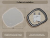 Badezimmerspiegel mit Beleuchtung, 74×64 cm, zweifarbig, Touch‑Schalter, Heizmatte #8