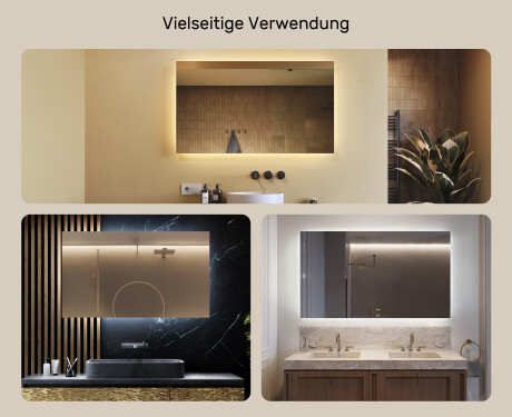 Beleuchteter Badezimmerspiegel 60x80/80x60 cm mit neutraler Lichtfarbe 4500K #2